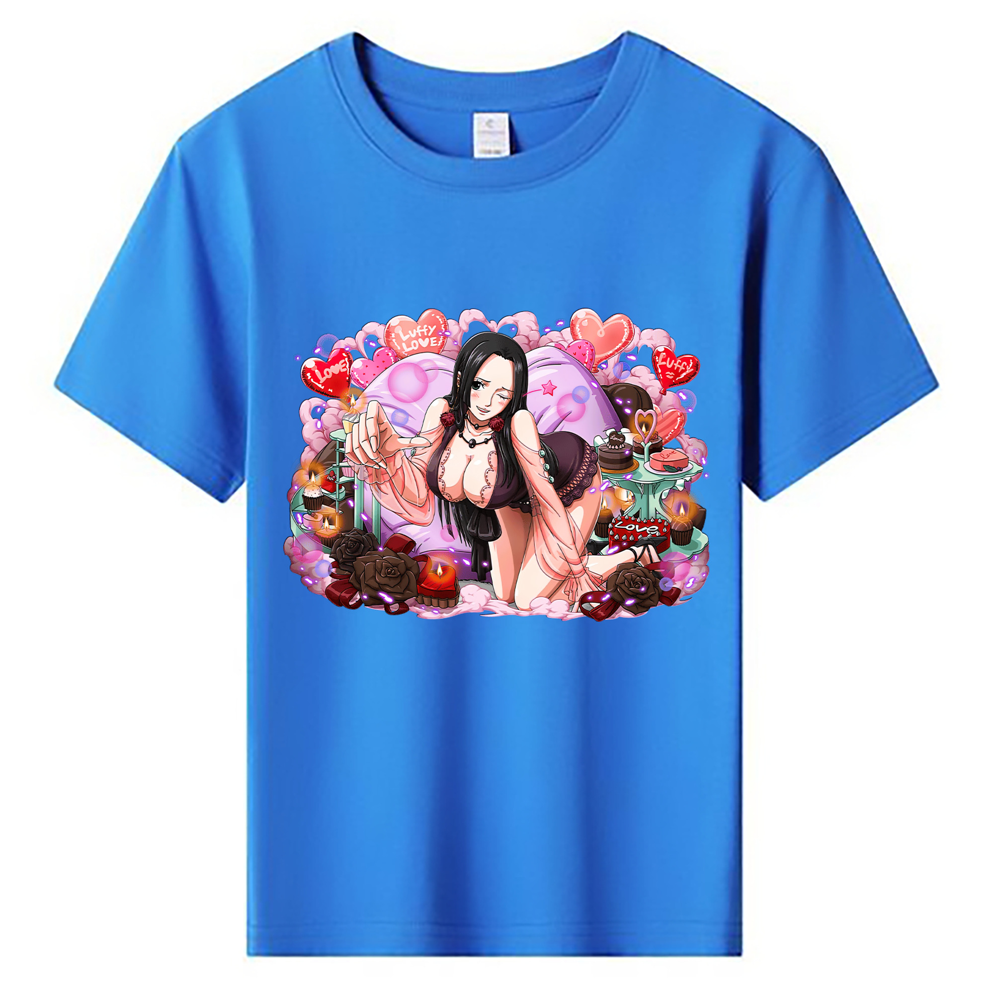ワンピース ボア・ハンコック ONE PIECE Boa·Hancock 綿100％キッズTシャツ（フロントプリント）